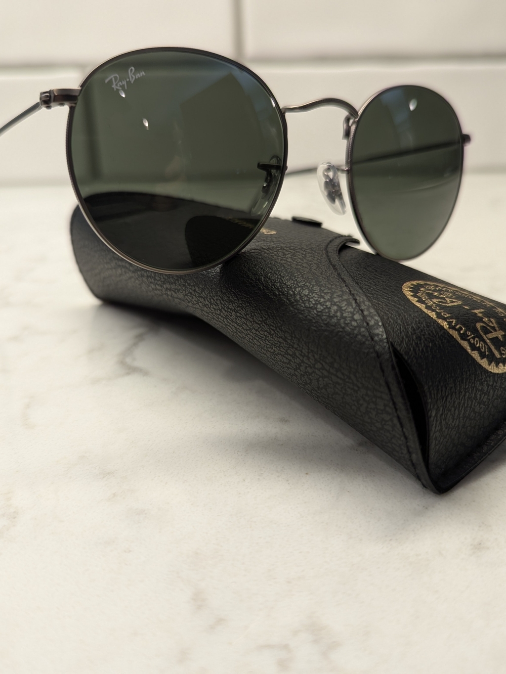 Ray-Ban Men's Round Metal Sunglasses in Gray Lens